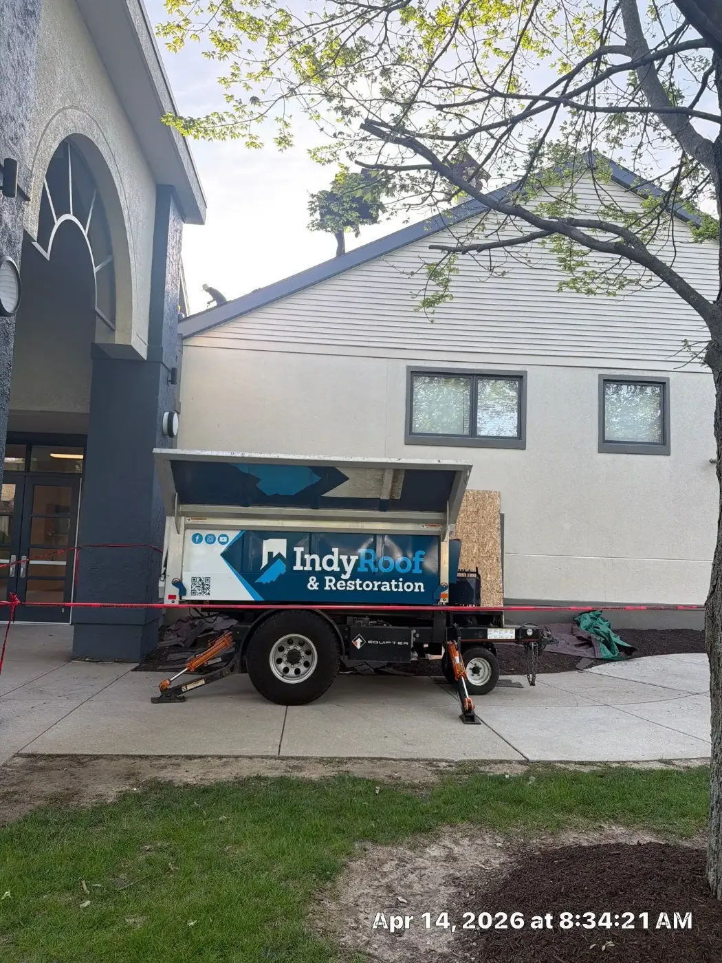 Commercial roof inspection documented in Columbia City